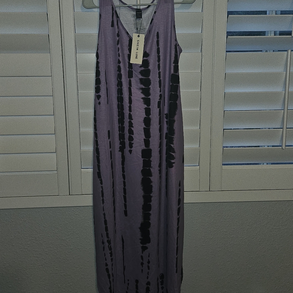 NWT small purple tie dye long dress from SHEIN